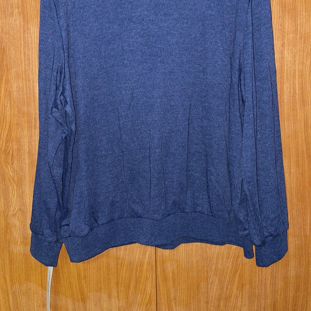 NWT Alfred Dunner Spliced Embroidered Top - Denim Blue - Size 2X - Picture 12 of 12